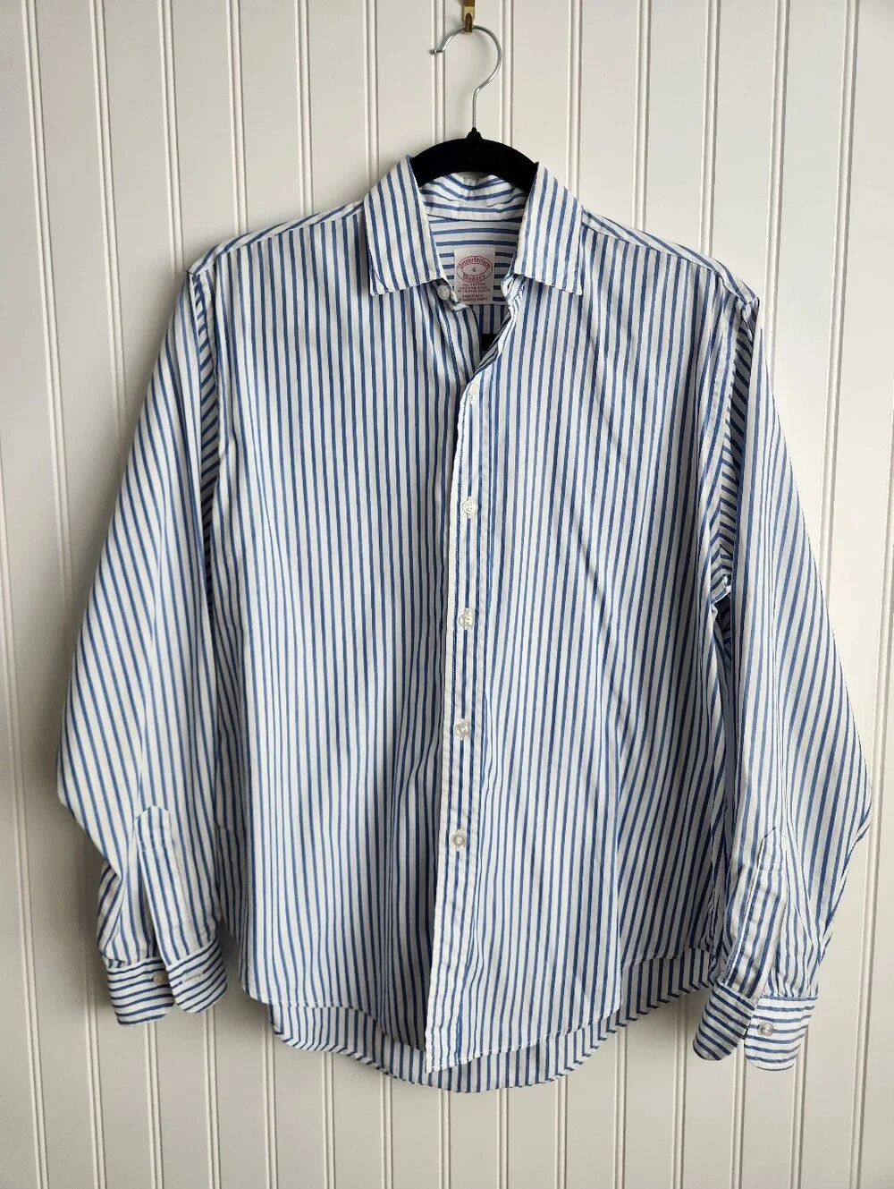 Brooks Brothers Blue Striped Cotton Button-Down Shirt